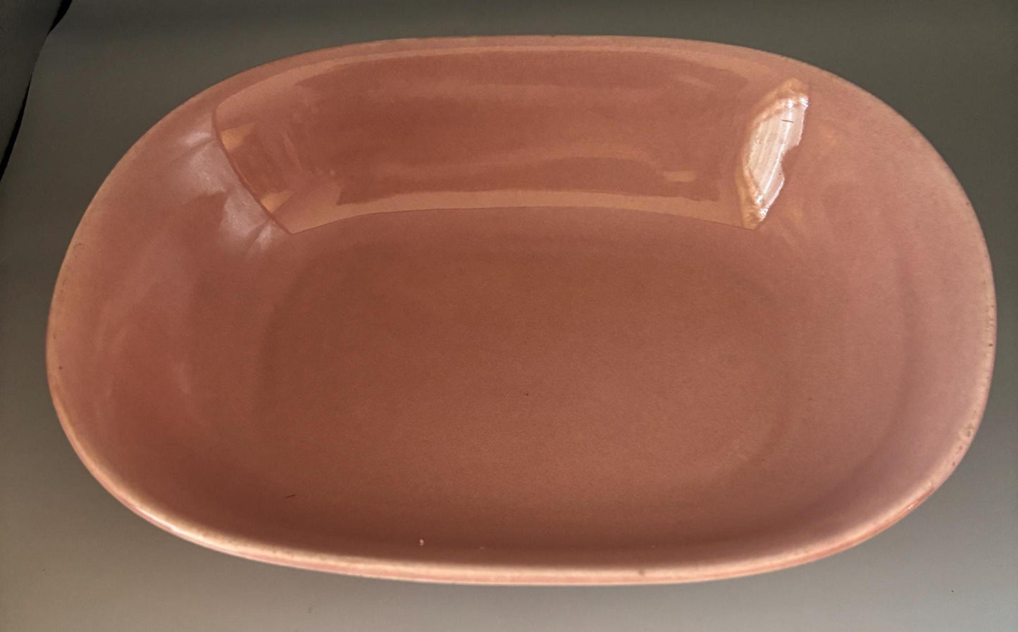 Vintage W.S. George Blush Oval Serving Dish Bowl Lover Antiques and Vintage
