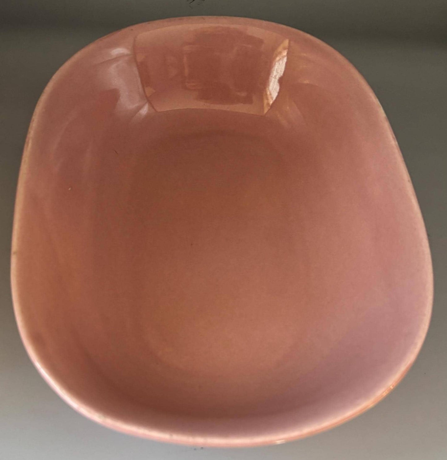 Vintage W.S. George Blush Oval Serving Dish Bowl Lover Antiques and Vintage