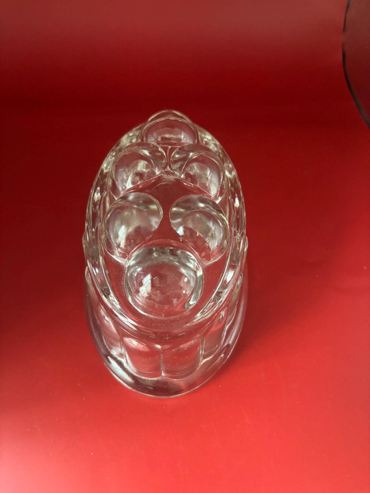 Vintage Round Glass Jelly Mold Lover Antiques and Vintage
