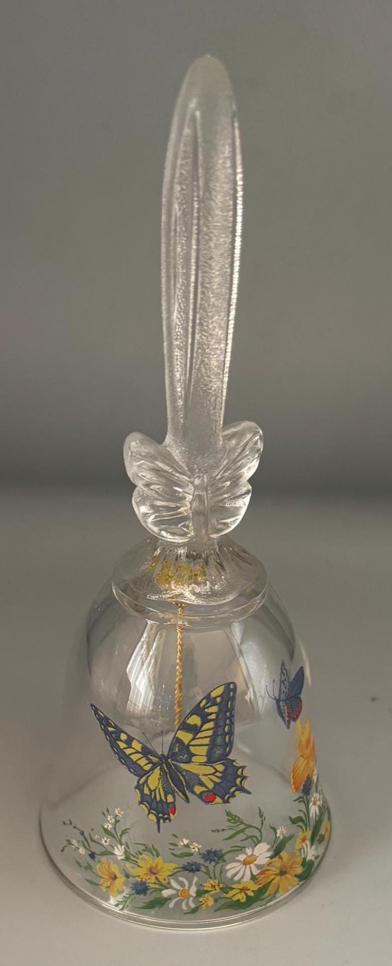 Vintage Crystal Avon Butterfly Glass Bell Lover Antiques and Vintage
