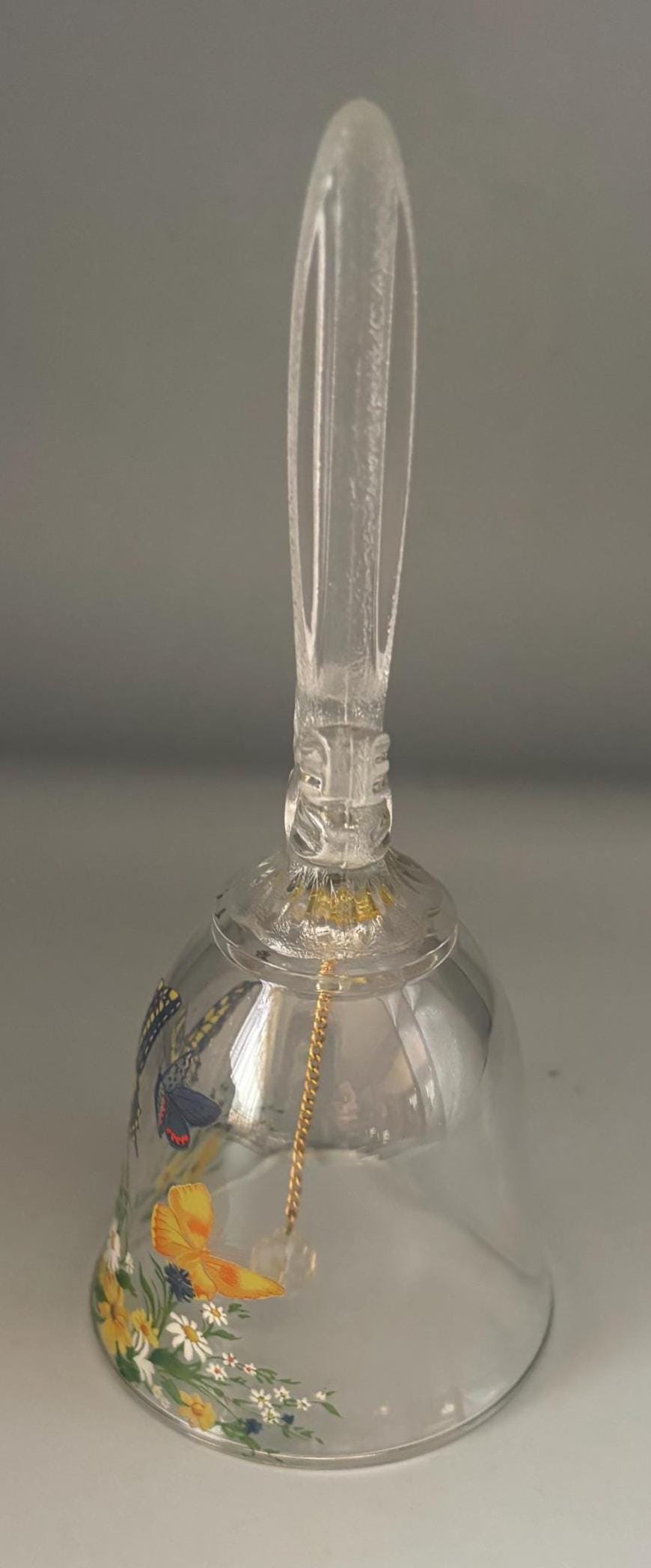 Vintage Crystal Avon Butterfly Glass Bell Lover Antiques and Vintage