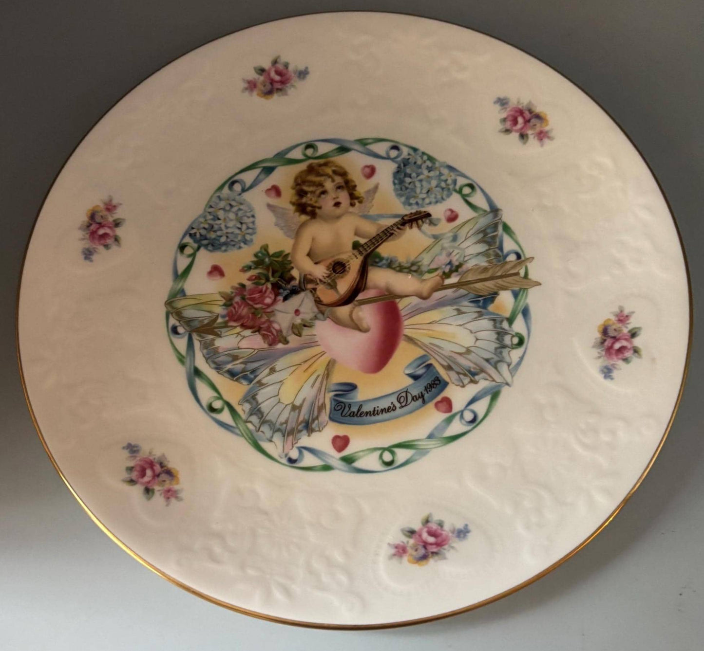 Vintage Royal Doulton My Valentine Collectors Plate Cherub Playing An Instrument Bone China Lover Antiques and Vintage