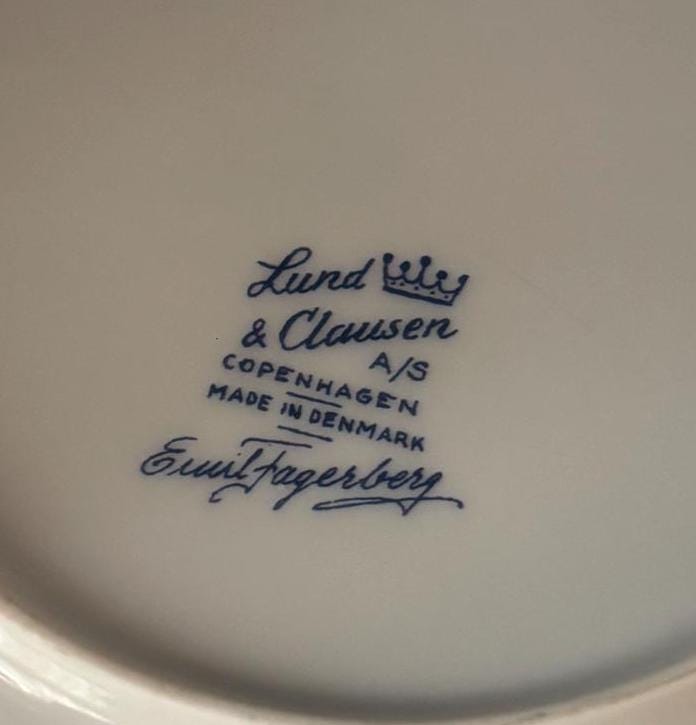 Vintage Lund & Clausen Plate Copenhagen Denmark First on the Moon Lover Antiques and Vintage