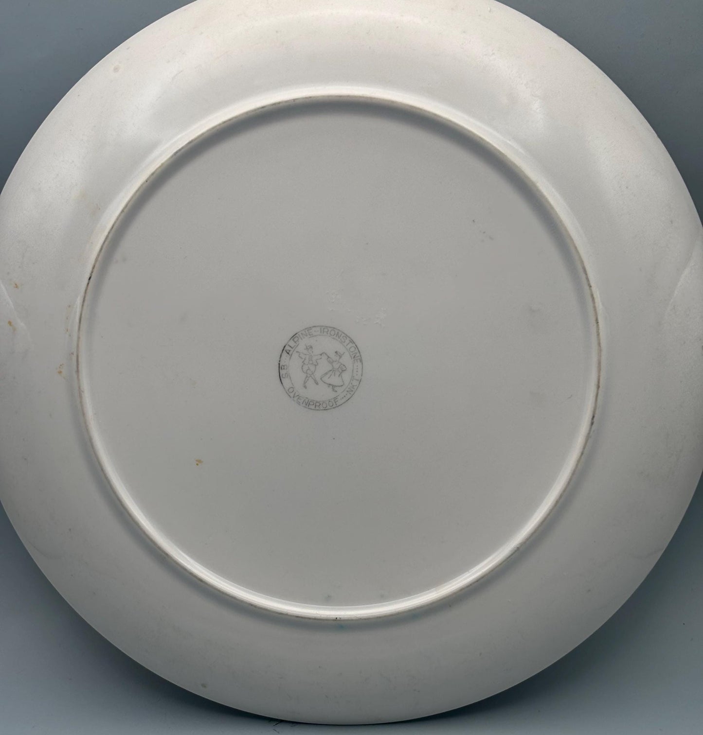 S.B. Alpine Ironstone Peasant Ware Dinner Plate Made in Germany Lover Antiques and Vintage