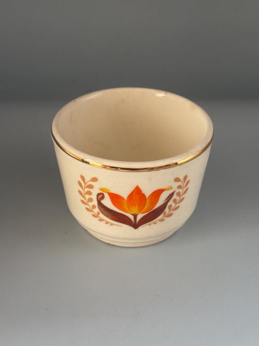 Harker Tulip Bakelite Custard Cup 22K Gold Rim Lover Antiques Vintage