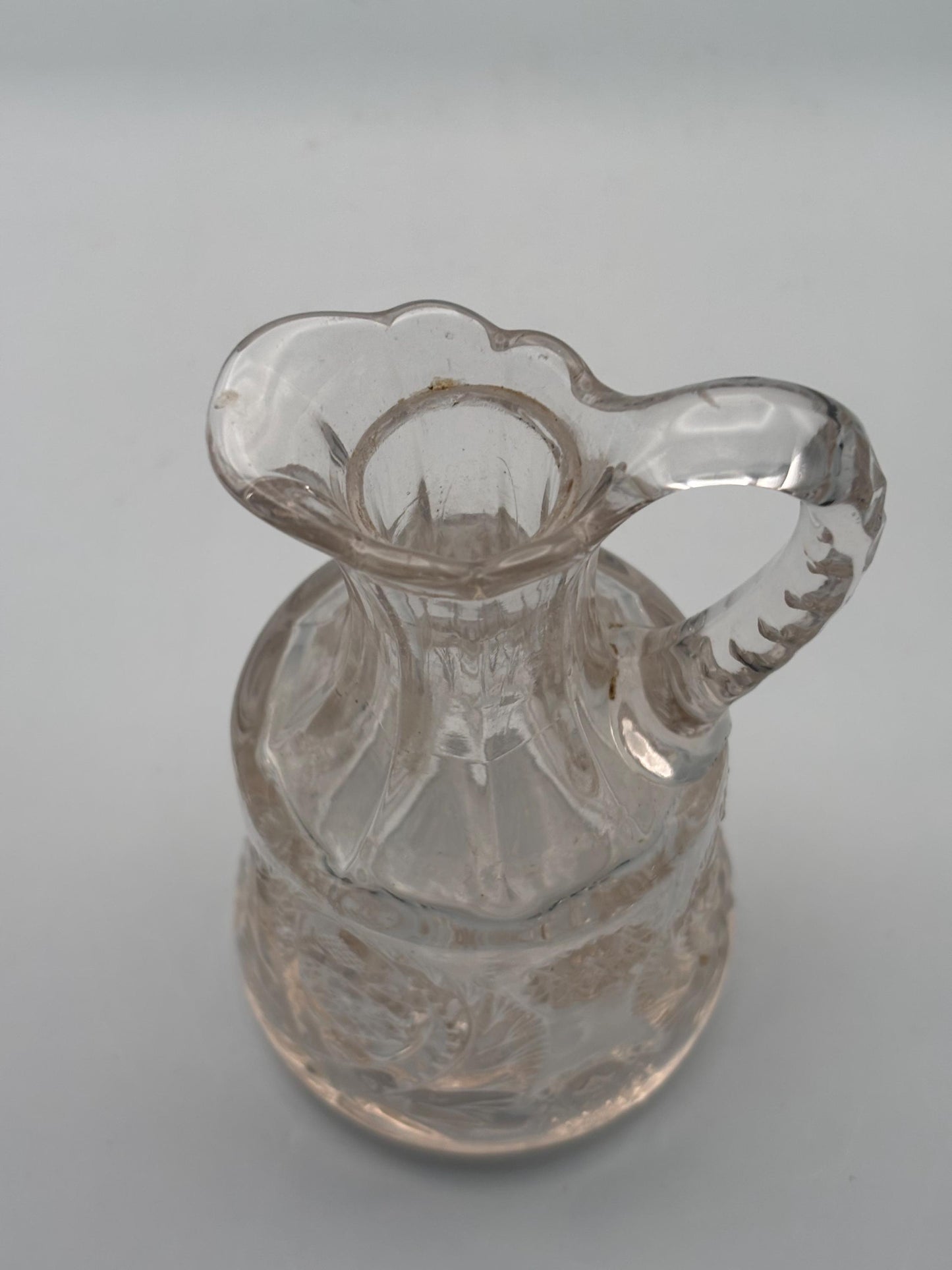 Antique American Brilliant Period Crystal Cut Pitcher Lover Antiques and Vintage