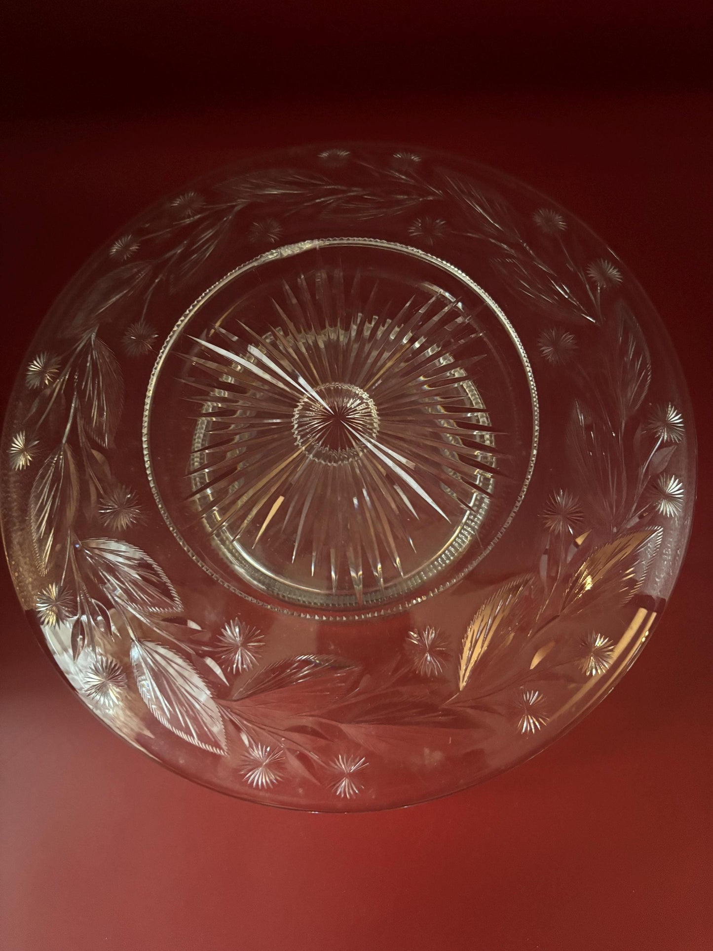 Antique Brilliant Period Crystal Cut Glass Chip & Dip Tray Circa 1900 Lover Antiques and Vintage
