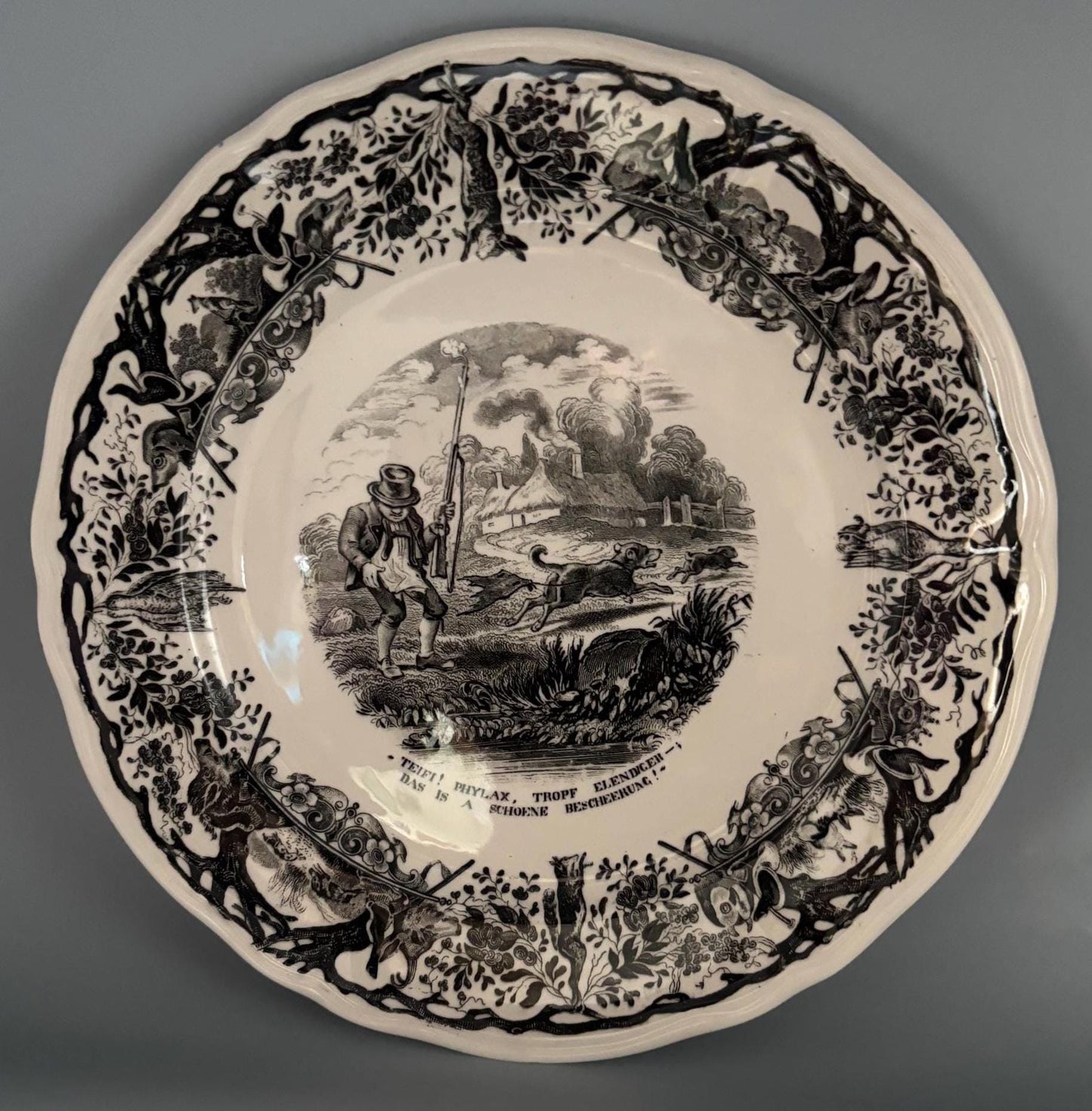 Antique Villeroy & Boch Porcelain Plate Made in Germany Mettlach SAAR Number 3 Lover Antiques and Vintage