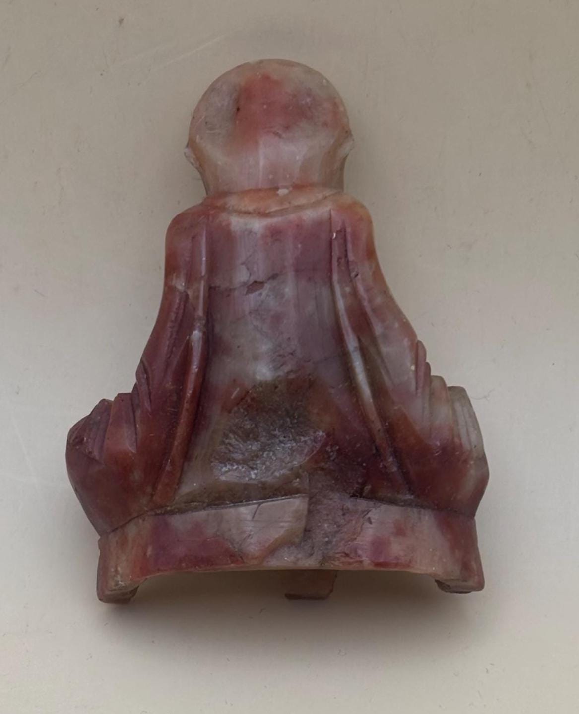Antique Laughing Buddha Carved Soapstone Figurine Fathers Day Gifts Lover Antiques and Vintage