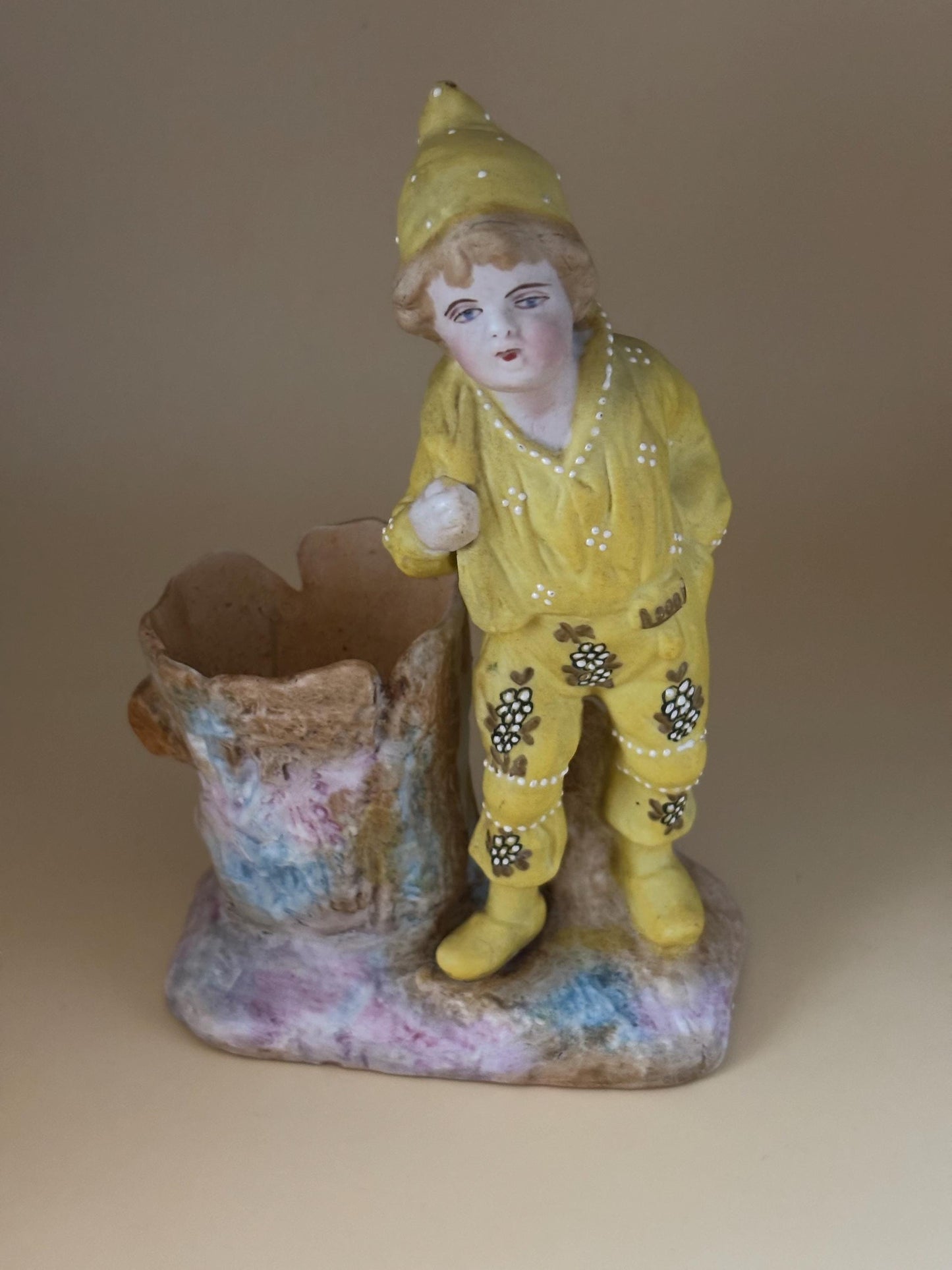 Antique Rudolstadt Porcelain Bisque Boy Vase Planter Late 1800/Early 1900 Lover Antiques and Vintage
