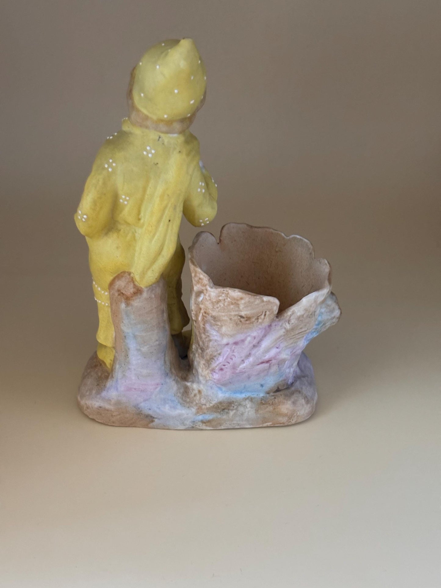 Antique Rudolstadt Porcelain Bisque Boy Vase Planter Late 1800/Early 1900 Lover Antiques and Vintage