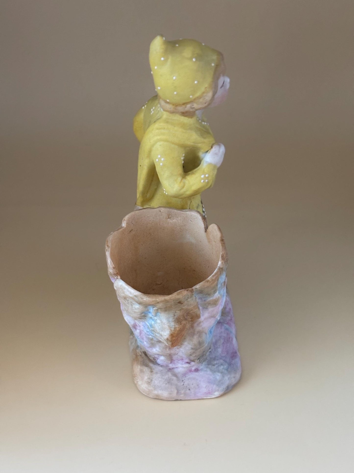 Antique Rudolstadt Porcelain Bisque Boy Vase Planter Late 1800/Early 1900 Lover Antiques and Vintage