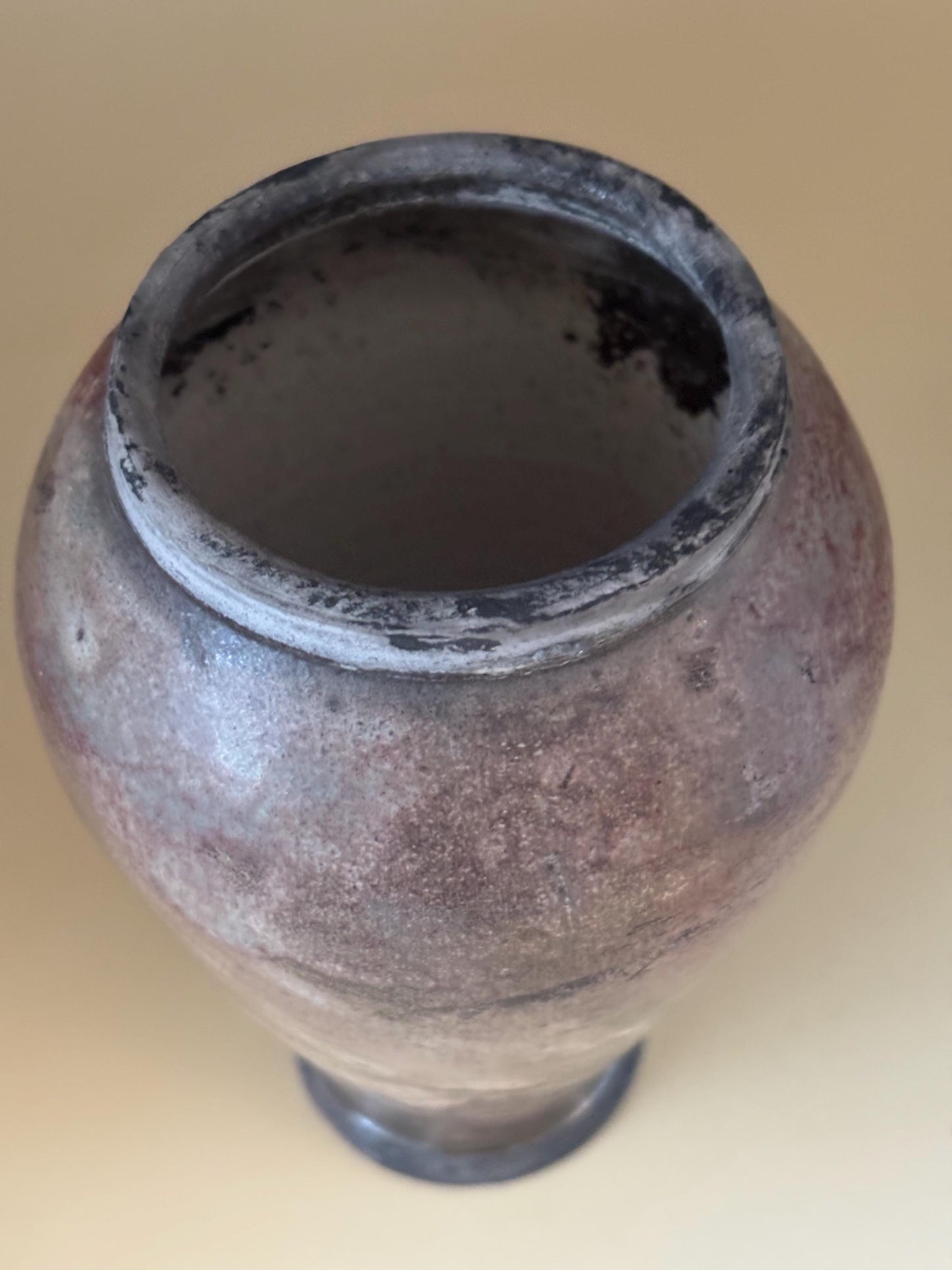 Antique Raku Pottery Vessel Signed Blue Moon NFLD Newfoundland Lover Antiques and Vintage