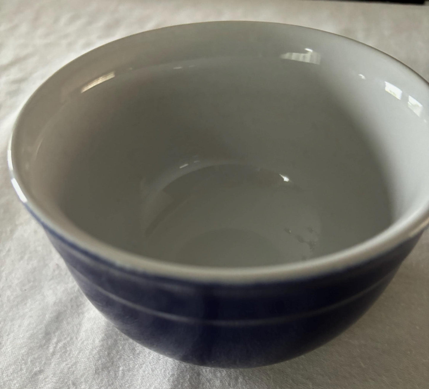 Vintage Emile Henry Cobalt Blue Pottery Bowl Made in France Lover Antiques and Vintage