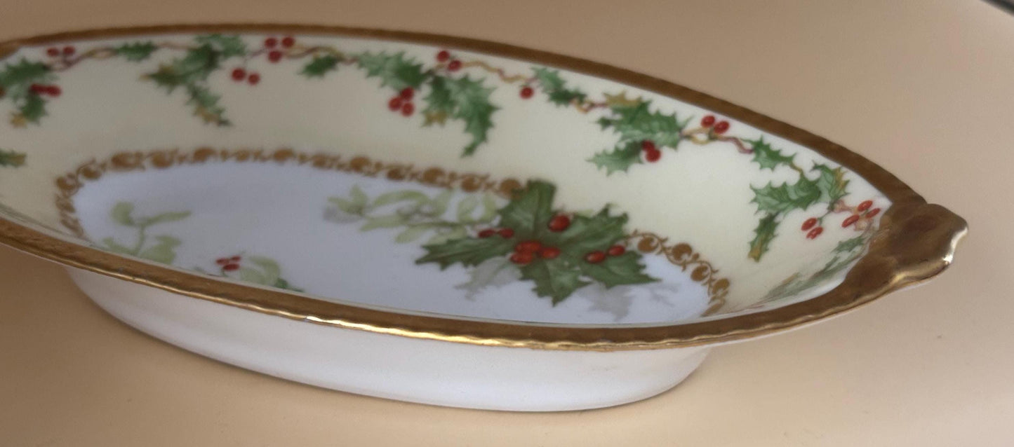 Antique Limoges Halle Berry Christmas Serving Dish Lover Antiques and Vintage