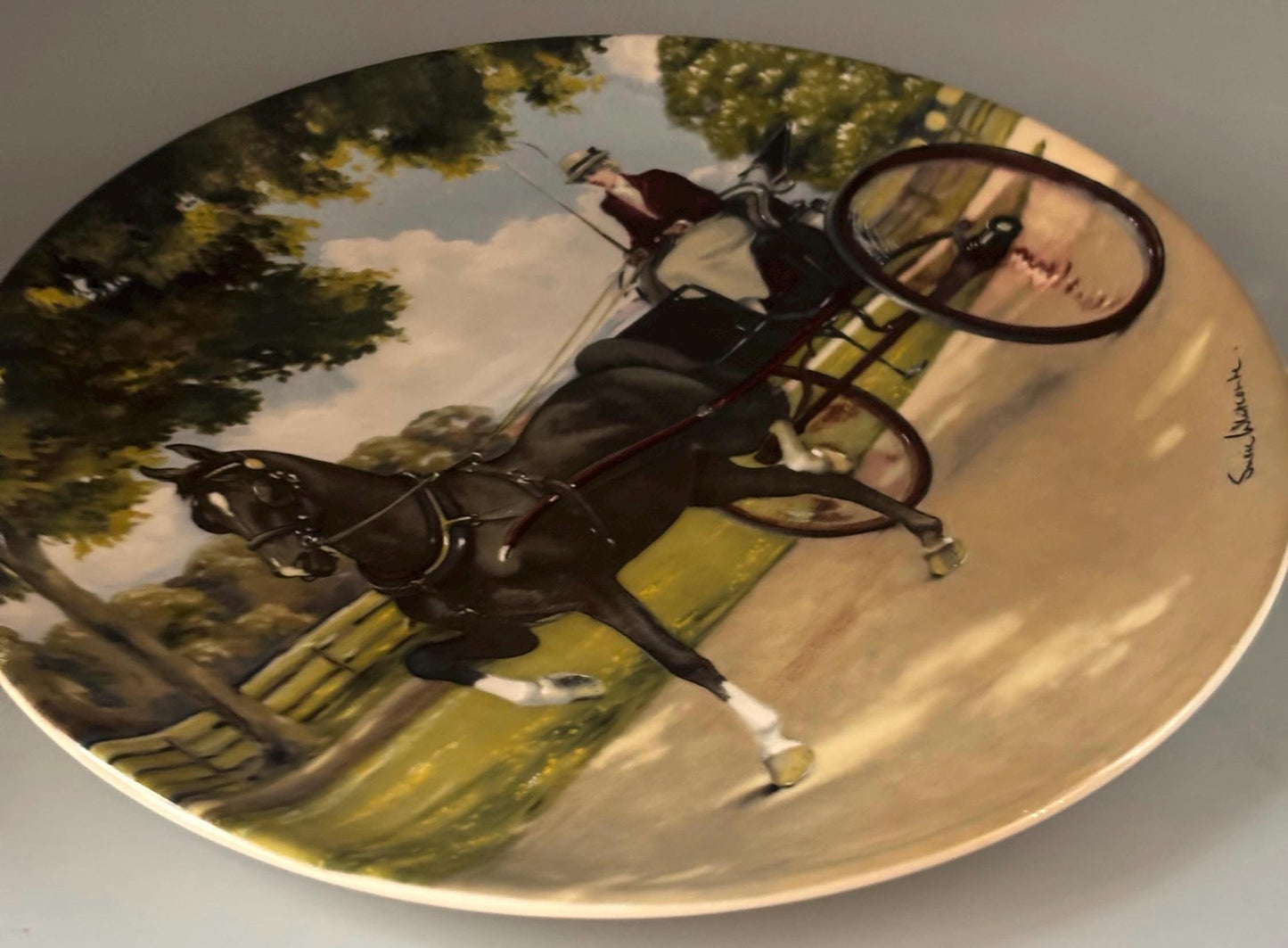 Vintage Spode Horse with Wagon Horse Plate #2143D Lover Antiques and Vintage