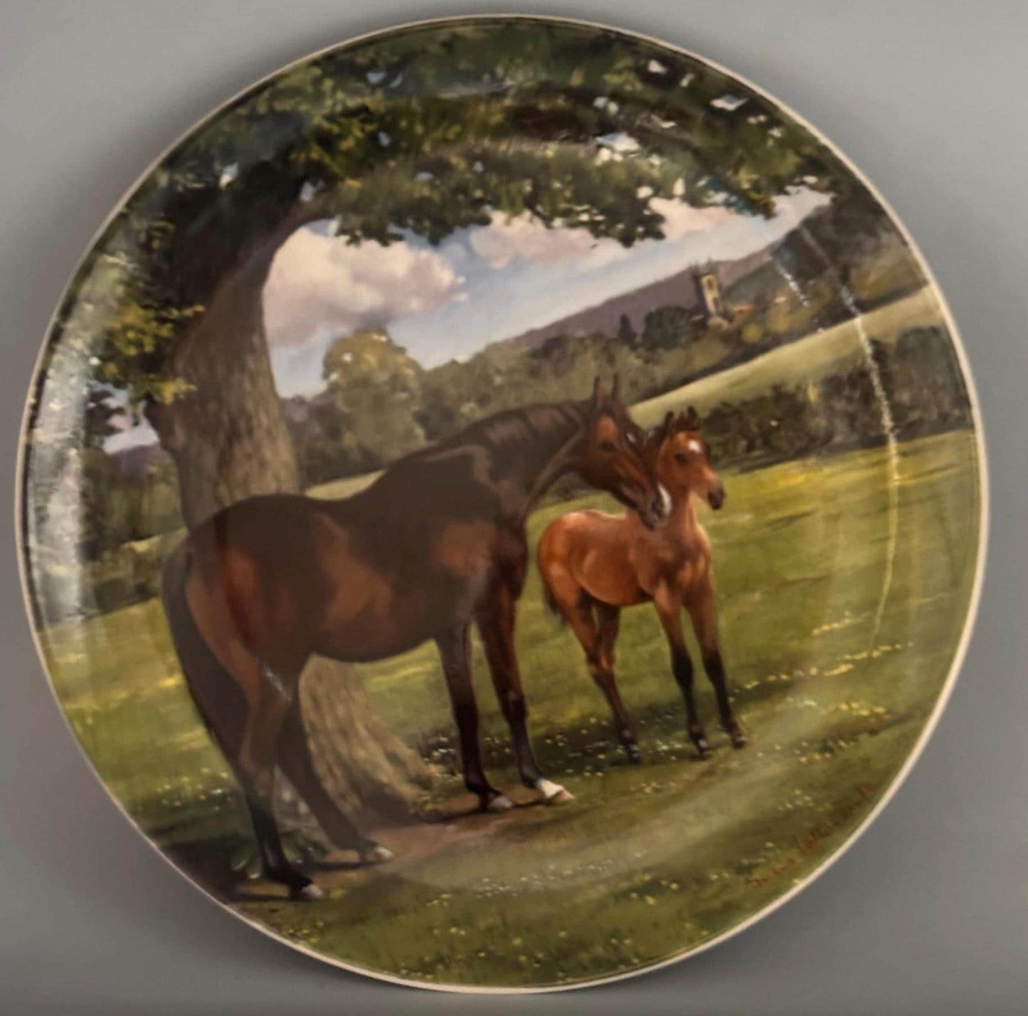 Vintage Spode English Thoroughbred Horse Plate #9254E Lover Antiques and Vintage
