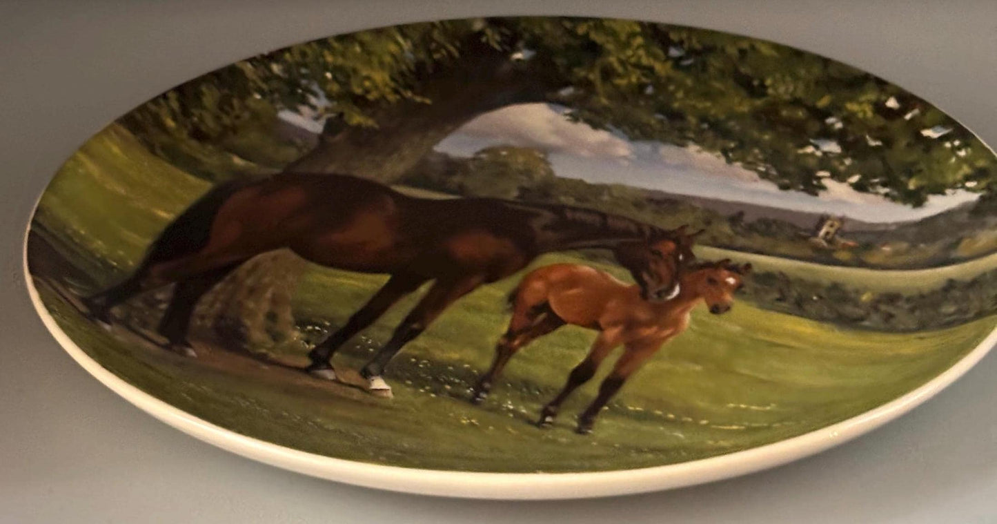 Vintage Spode English Thoroughbred Horse Plate #9254E Lover Antiques and Vintage