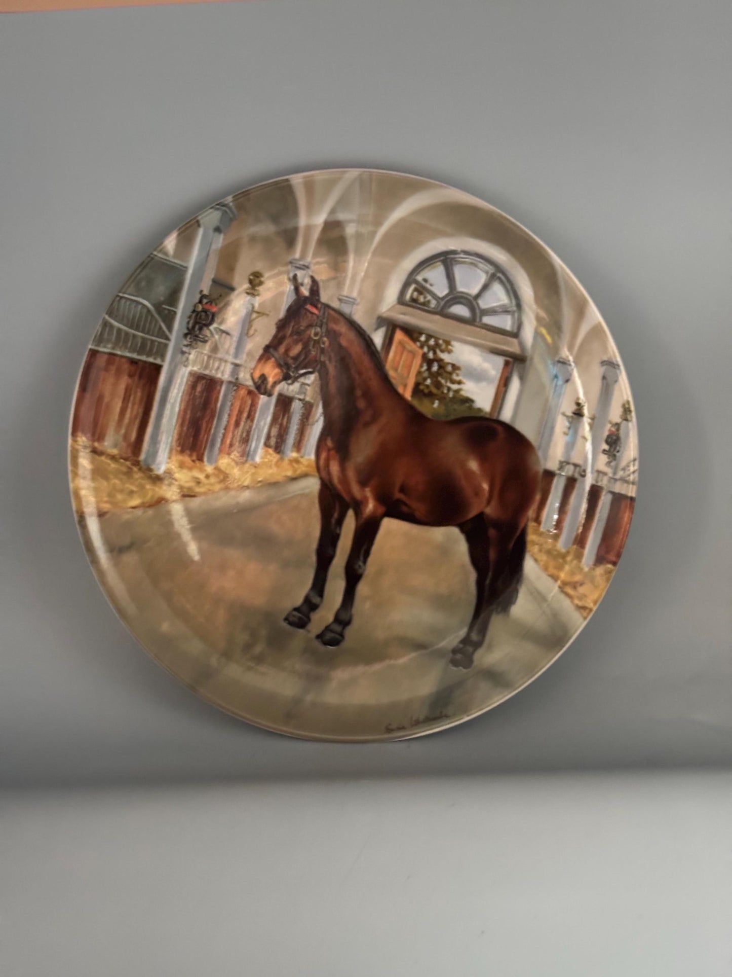 Vintage Spode American Quarterback Horse Plate #1155C Lover Antiques and Vintage