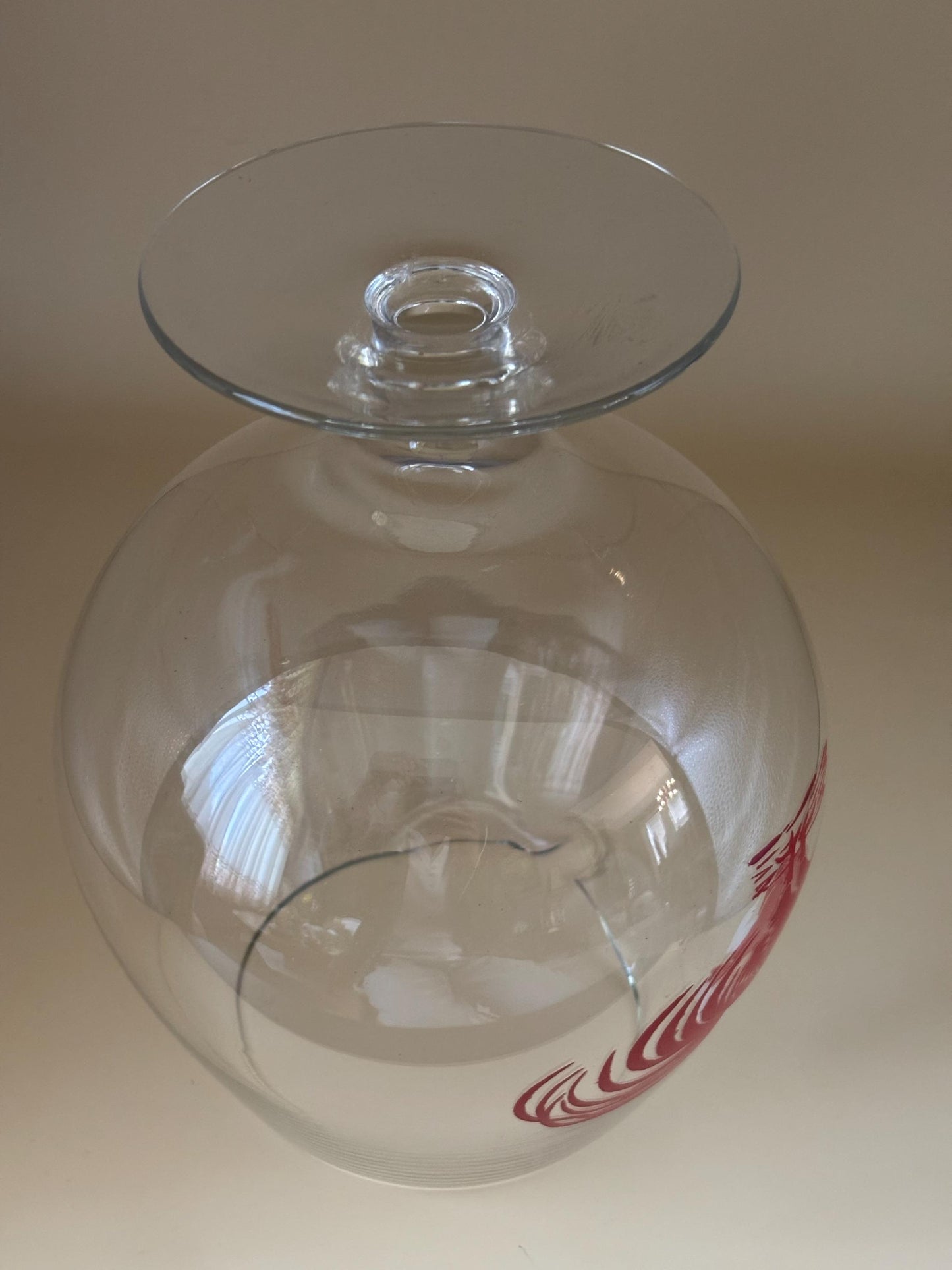Vintage Red Rooster Glass Pitcher Rare Rooster Gift Lover Antiques and Vintage