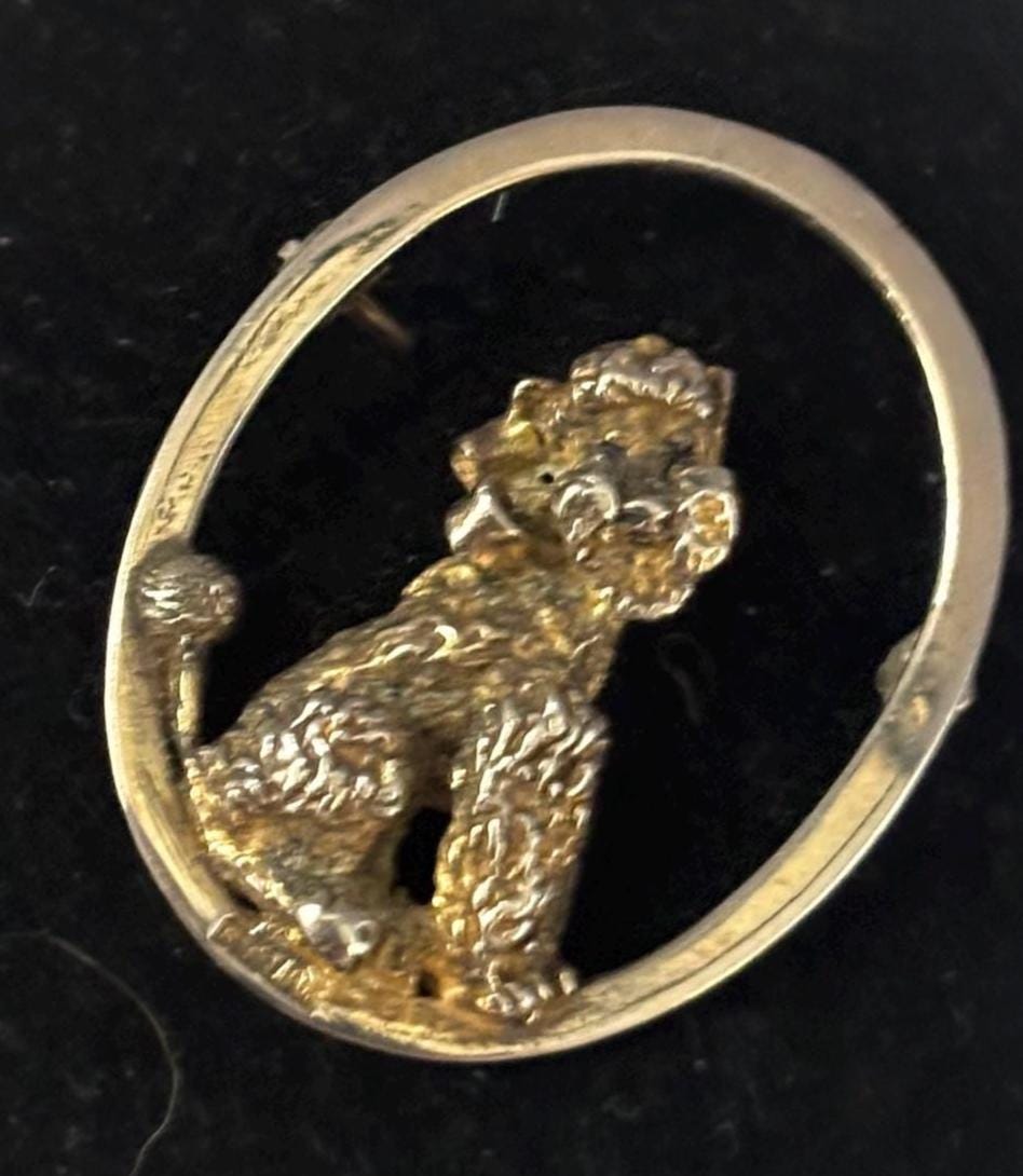 Vintage Sterling Silver Dog Pin Brooch Gift for that Dog Lover Antiques and Vintage