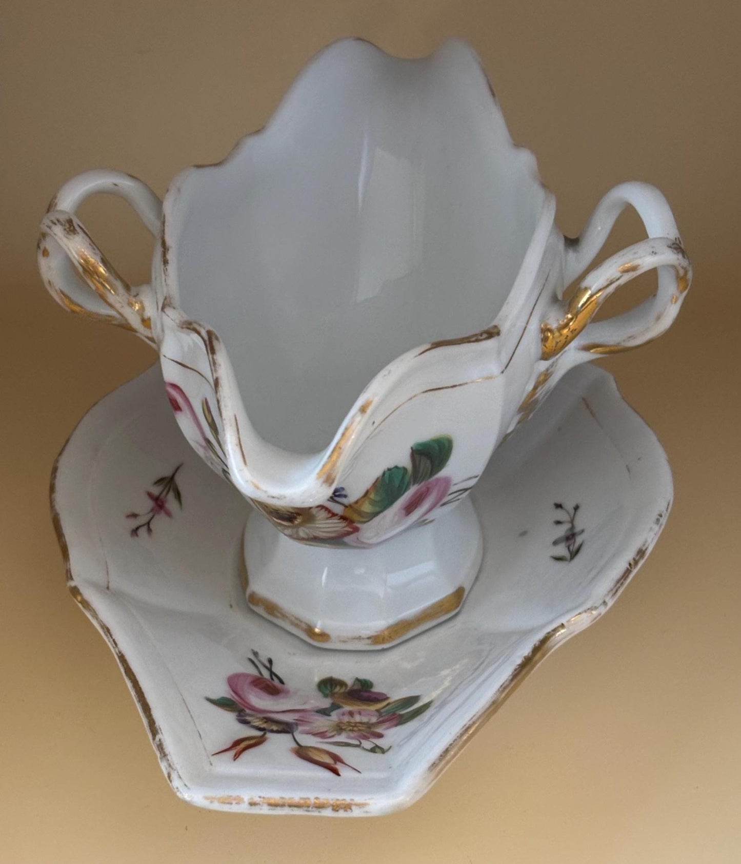Antique Carl Teichert Meissen Gravy Boat Dish Lover Antiques and Vintage