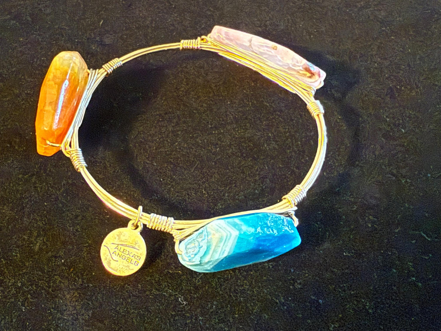 Vintage Alexas Angels Three Big Stone Bracelet Lover Antiques and Vintage