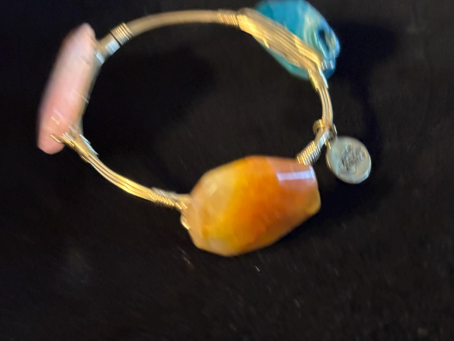 Vintage Alexas Angels Three Big Stone Bracelet Lover Antiques and Vintage