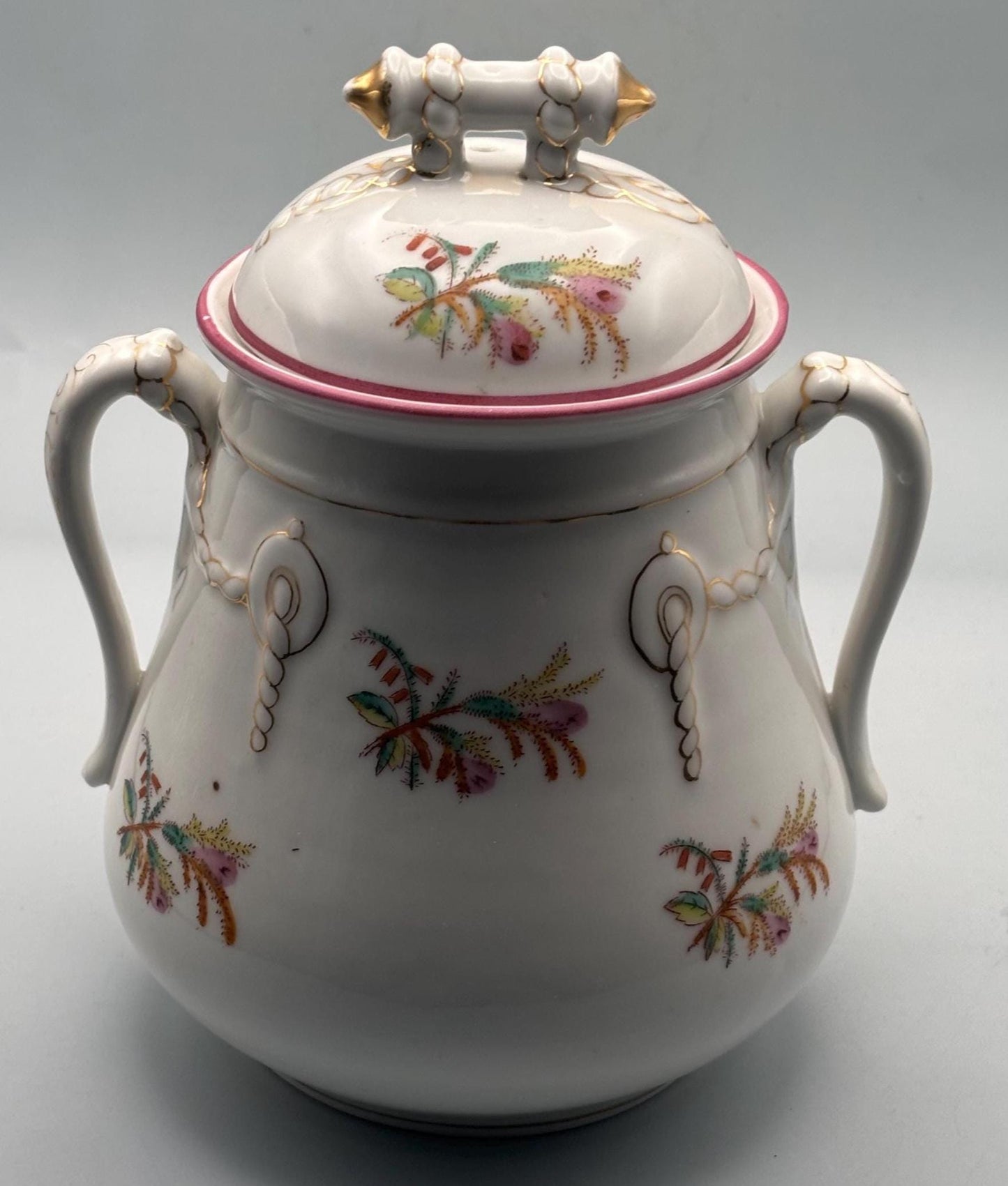 Antique Limoges Haviland Sugar Dish Bowl with Lid Rose Pattern Lover Antiques and Vintage