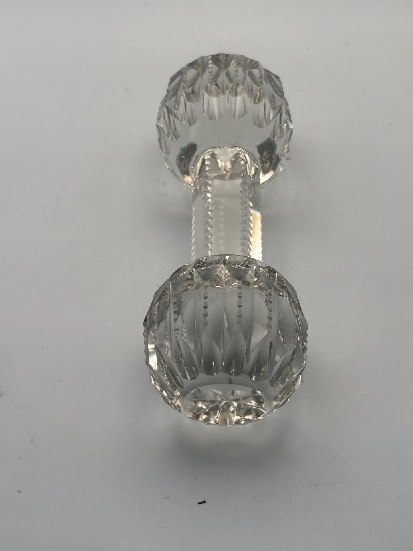 Antique Cut Crystal Dumbbell Knife Rest American Brilliant Period Crystal Lover Antiques and Vintage