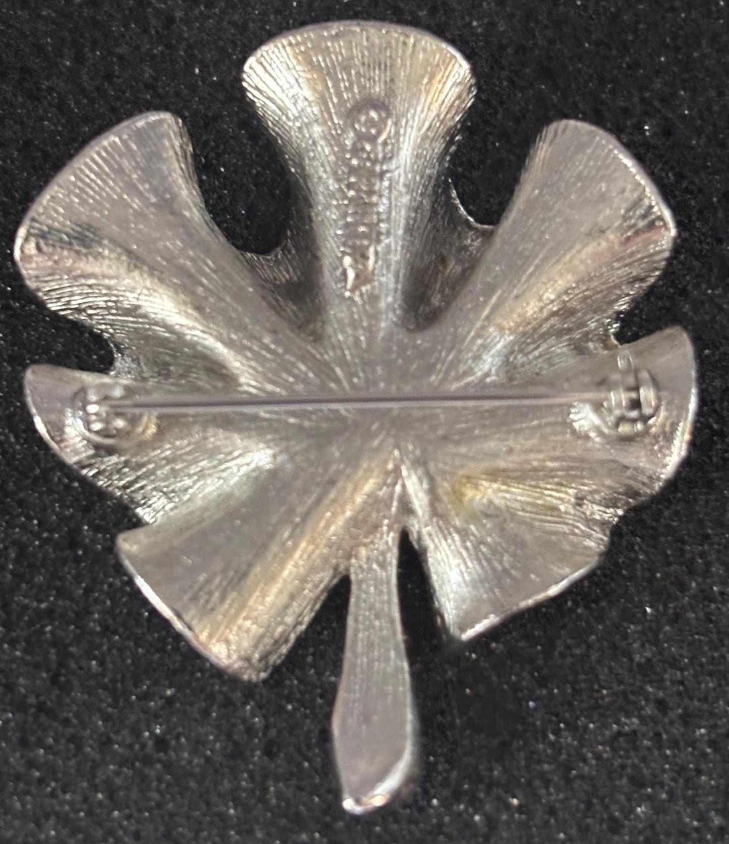Vintage Sarah Coventry Silver Tone Geranium Leaf Brooch Lover Antiques and Vintage