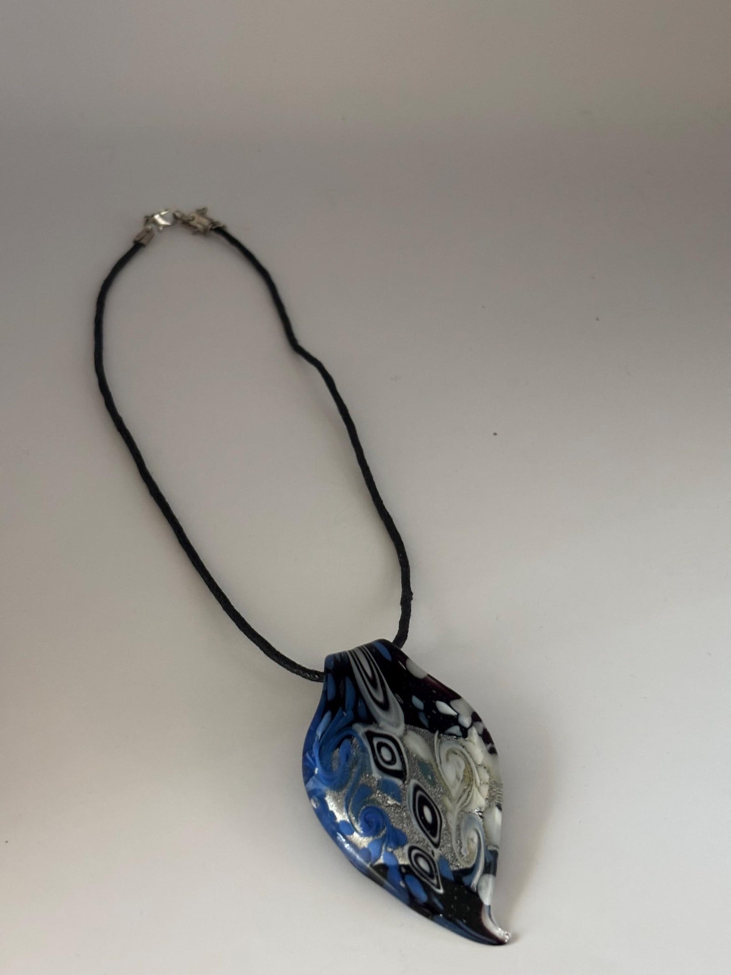 Vintage Murano Glass Pendant Necklace Lover Antiques and Vintage
