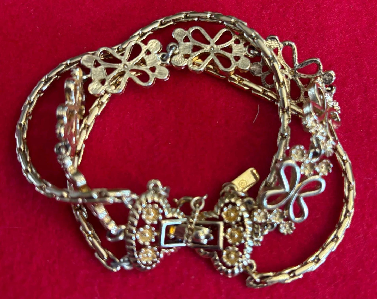 Vintage Monet Silver Butterflies Multi Strand Chain Bracelet Lover Antiques and Vintage