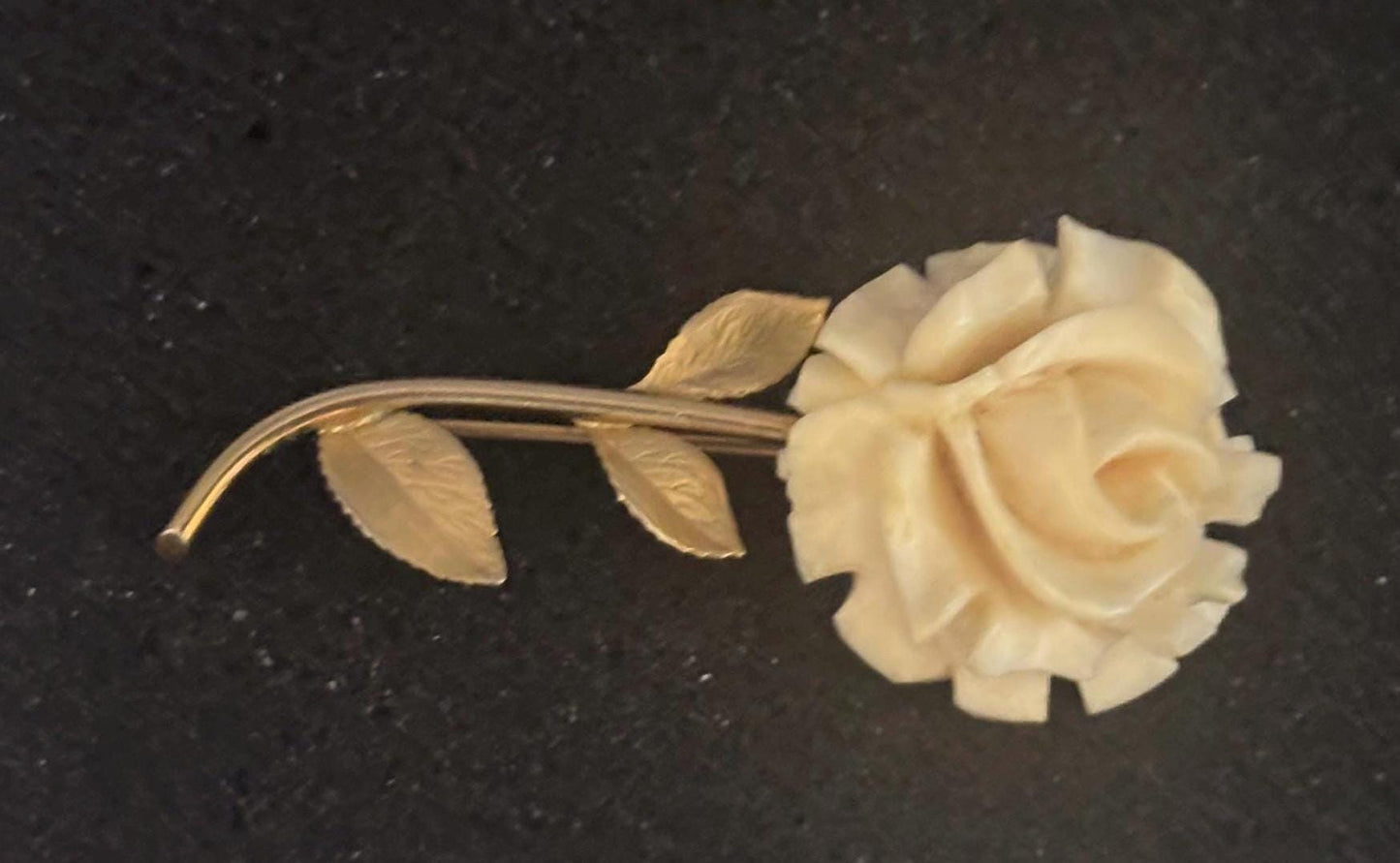Vintage Flower Pin Brooch by Karen Lynne 12 Karat Gold Filled Lover Antiques and Vintage