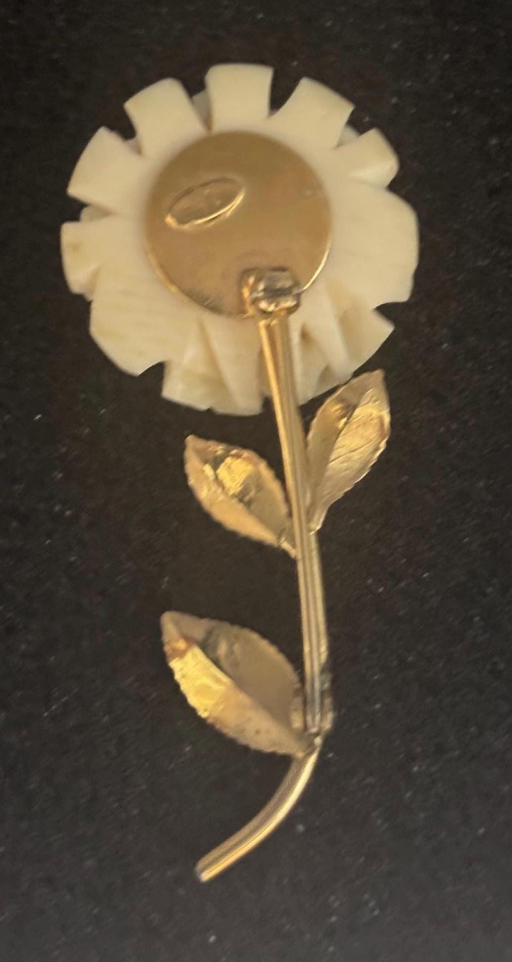 Vintage Flower Pin Brooch by Karen Lynne 12 Karat Gold Filled Lover Antiques and Vintage