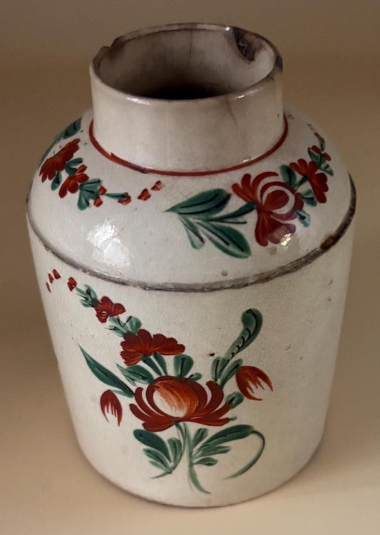 Antique Creamware Tea Caddy Lover Antiques and Vintage
