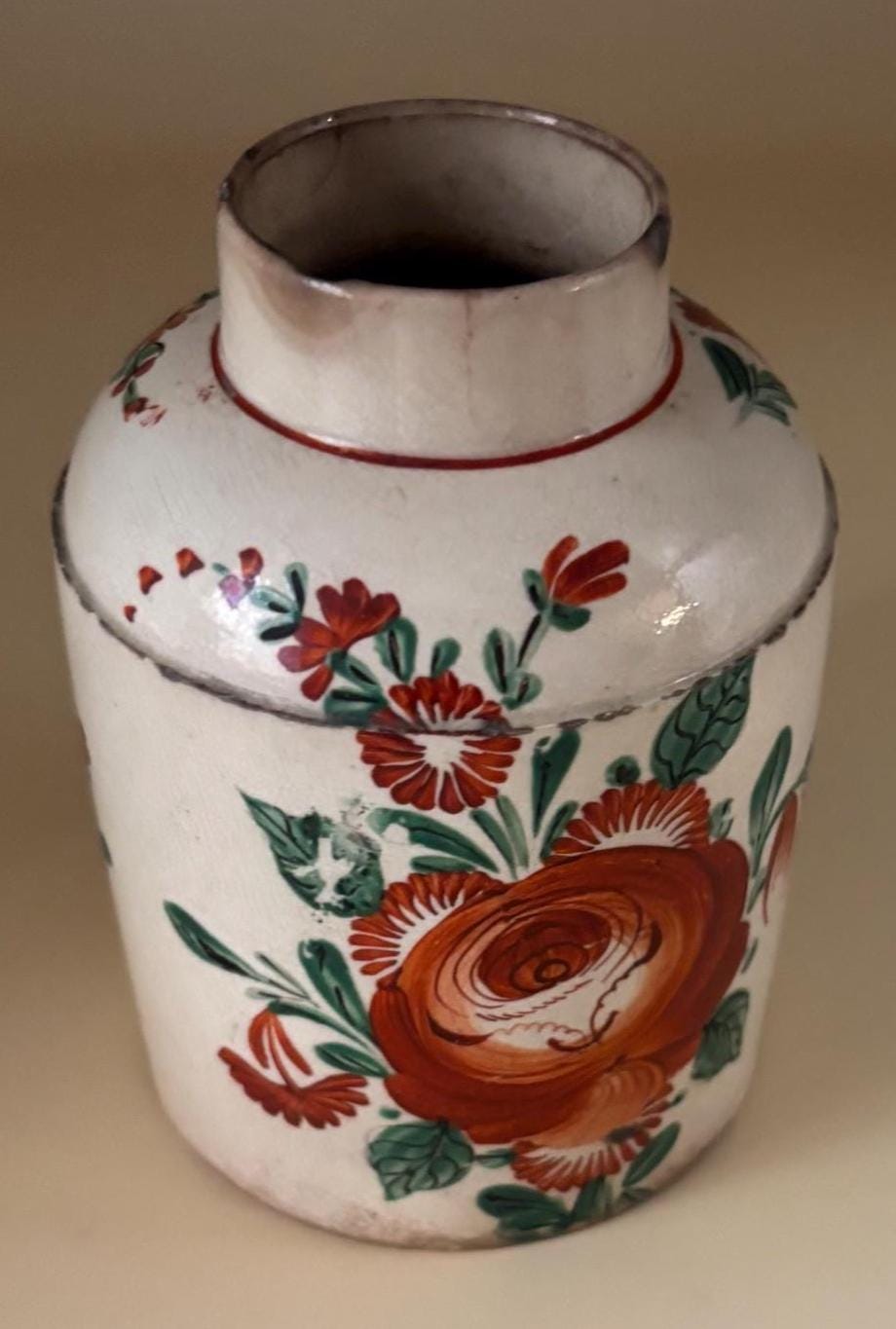Antique Creamware Tea Caddy Lover Antiques and Vintage