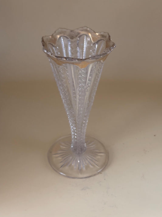 Antique Duncan Miller Mardi Gras Tall Vase with Gold Gilt Trim Lover Antiques and Vintage