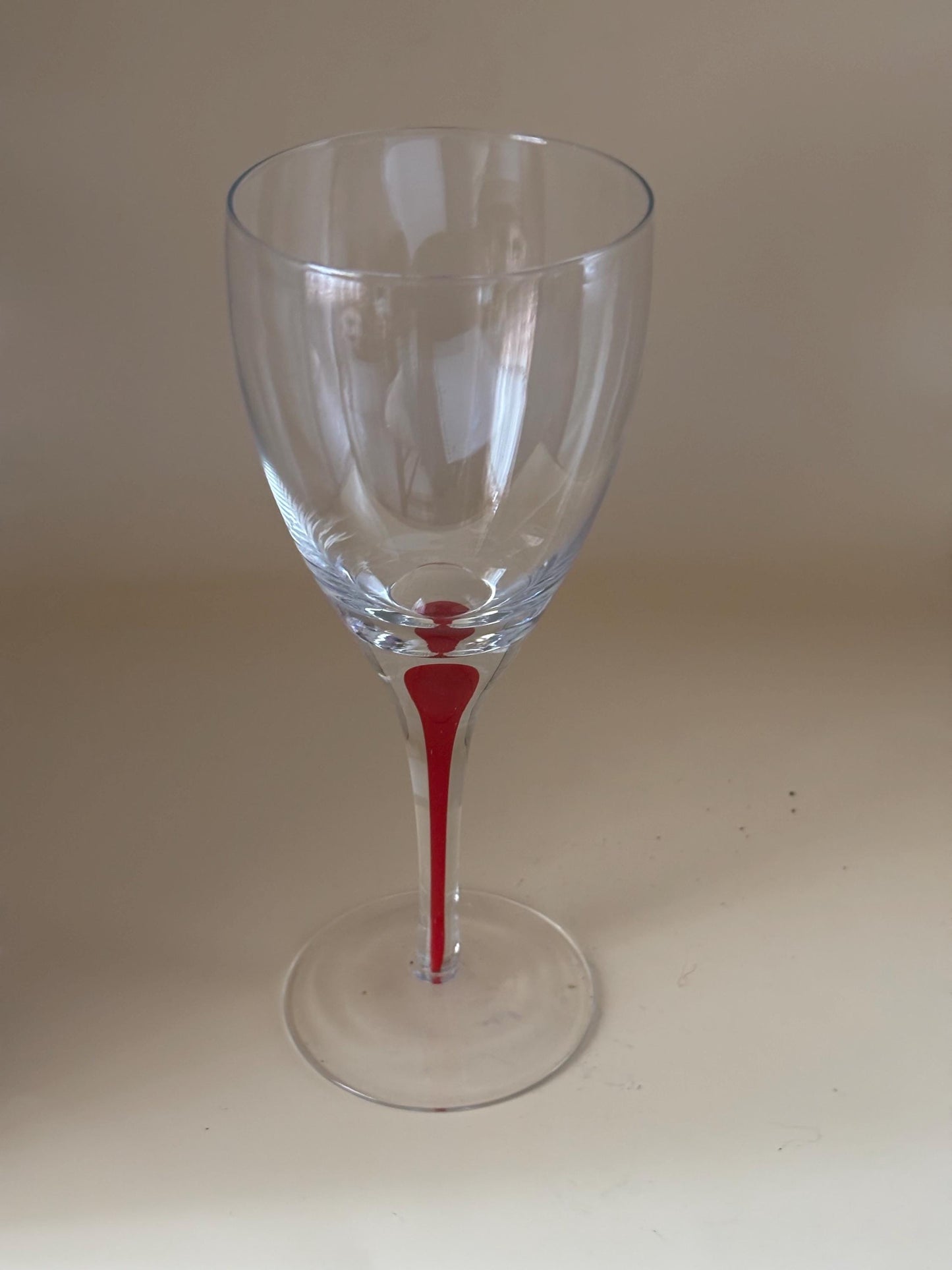 Orrefors intermezzo Red Stem Wine Glass by Erika Lagerbielke Lover Antiques and Vintage
