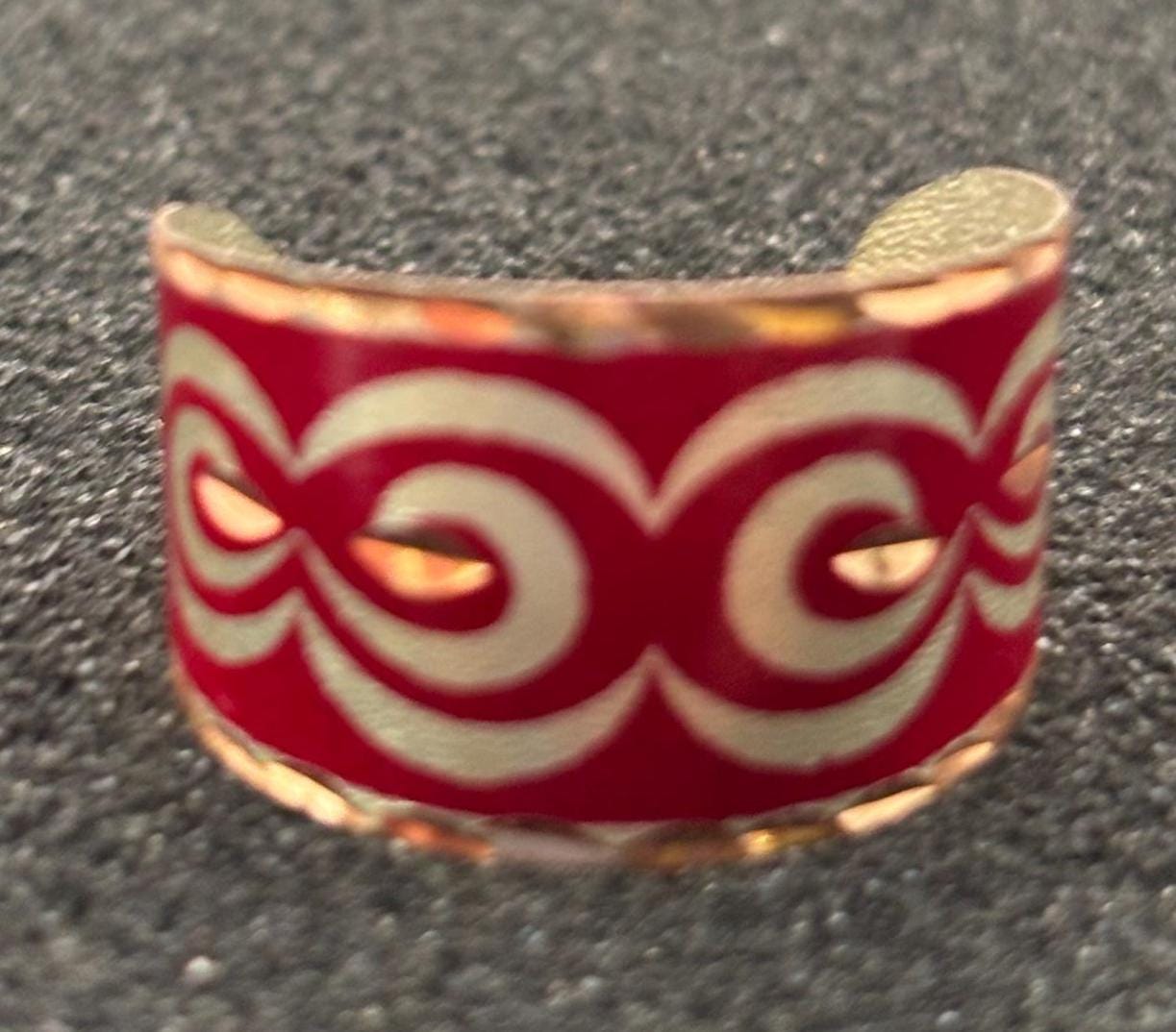 Vintage Copper Patina Rosewood Reverie Ring Choose Red Purple or Green Lover Antiques and Vintage
