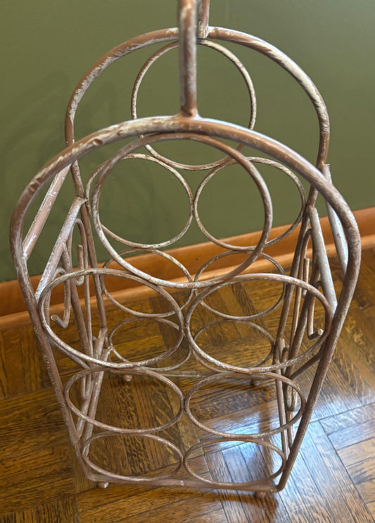 Vintage Metal Wine Holder Holds 7 Bottles of Wine Lover Antiques and Vintage