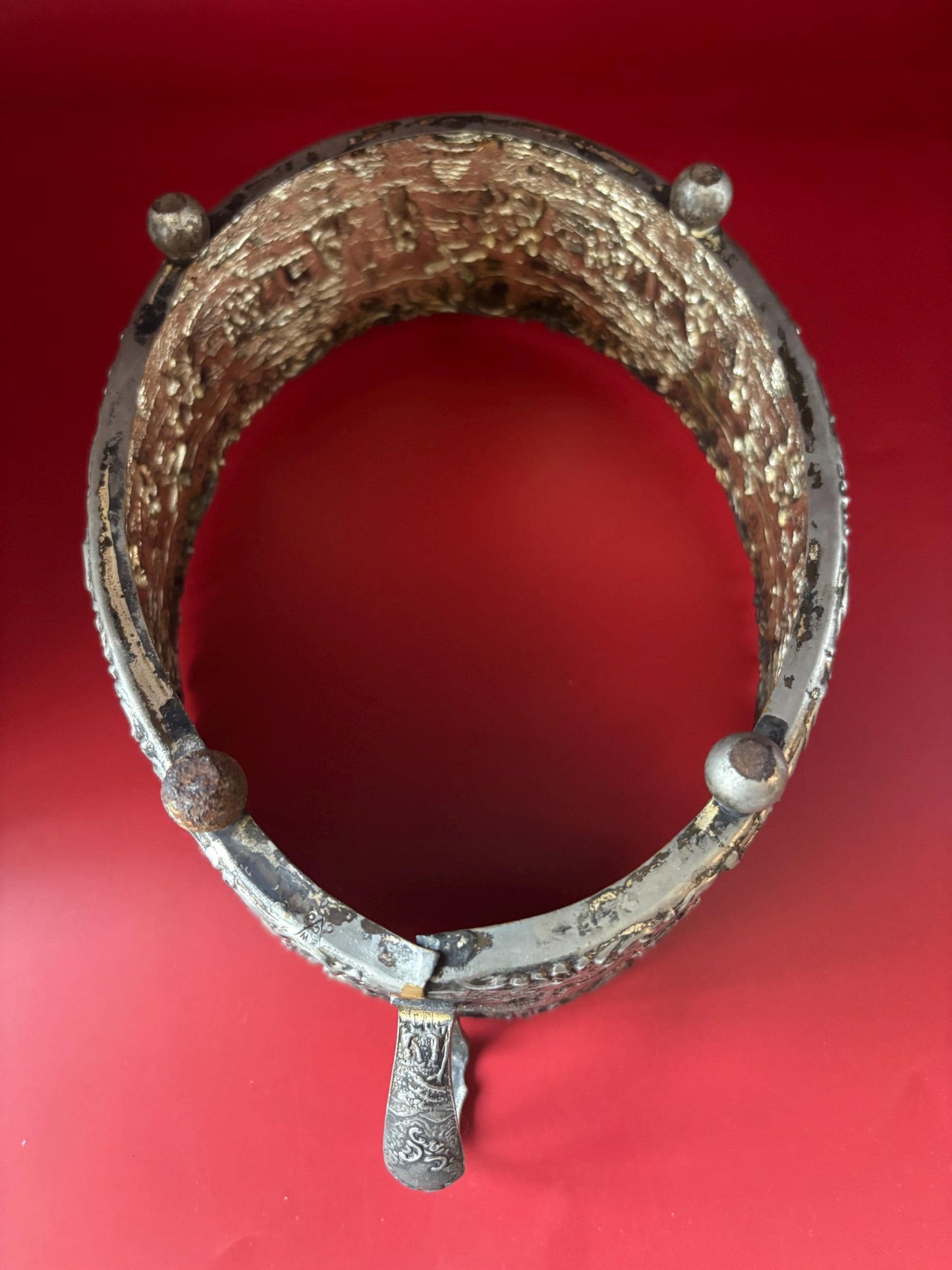 Antique Holland Ware Silver over Copper Dutch Colonial Ornate Repousse Holder Dish Hold Bowl Lover Antiques and Vintage