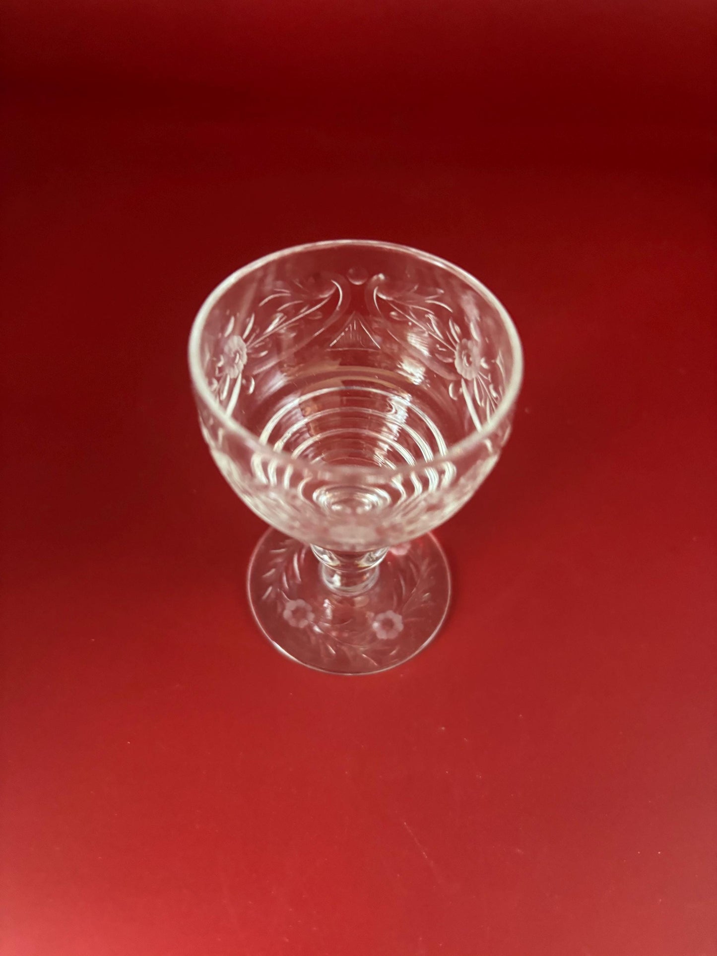 Vintage Crystal Wine Tasting Glass Rosenthal Crystal Wheat Etched Cut Wheat Champagne Glass Sherbet Glasses Wheat Lover Antiques and Vintage