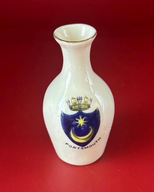 Vintage Crested British Porcelain Vase Lover Antiques and Vintage