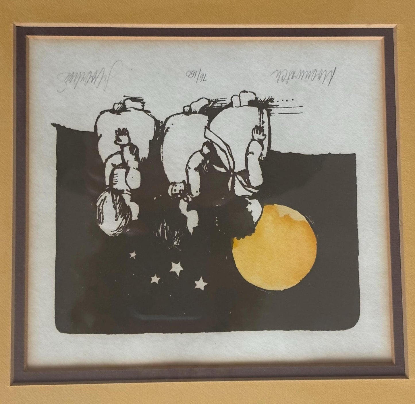 Vintage Moonwatch Print Signed and Numbered 76/150 Lover Antiques and Vintage