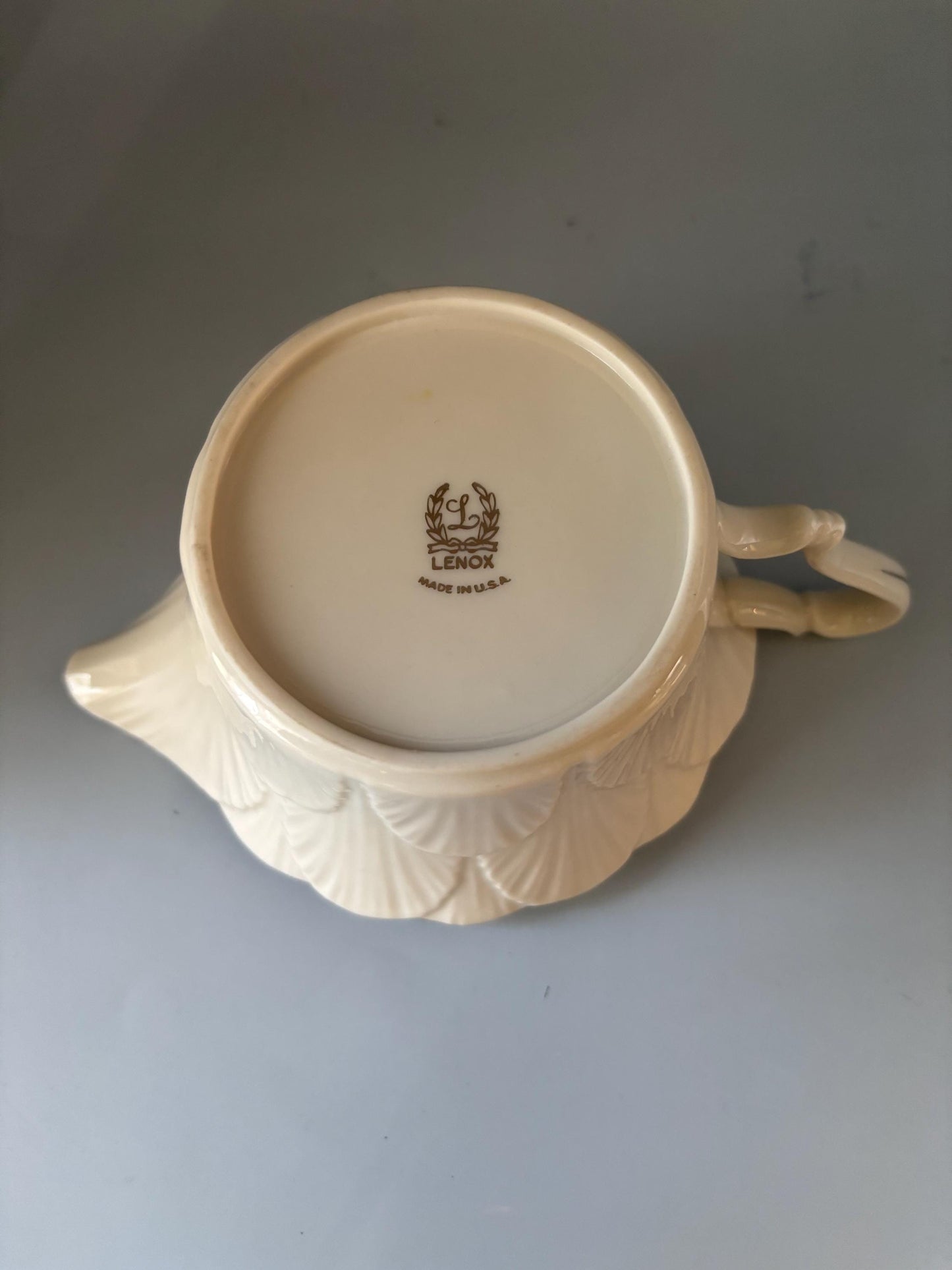 Vintage Lenox Gravy Boat with Platinum Silver Edge Opal Innocence Dinnerware Collection Bone China Lover Antiques and Vintage