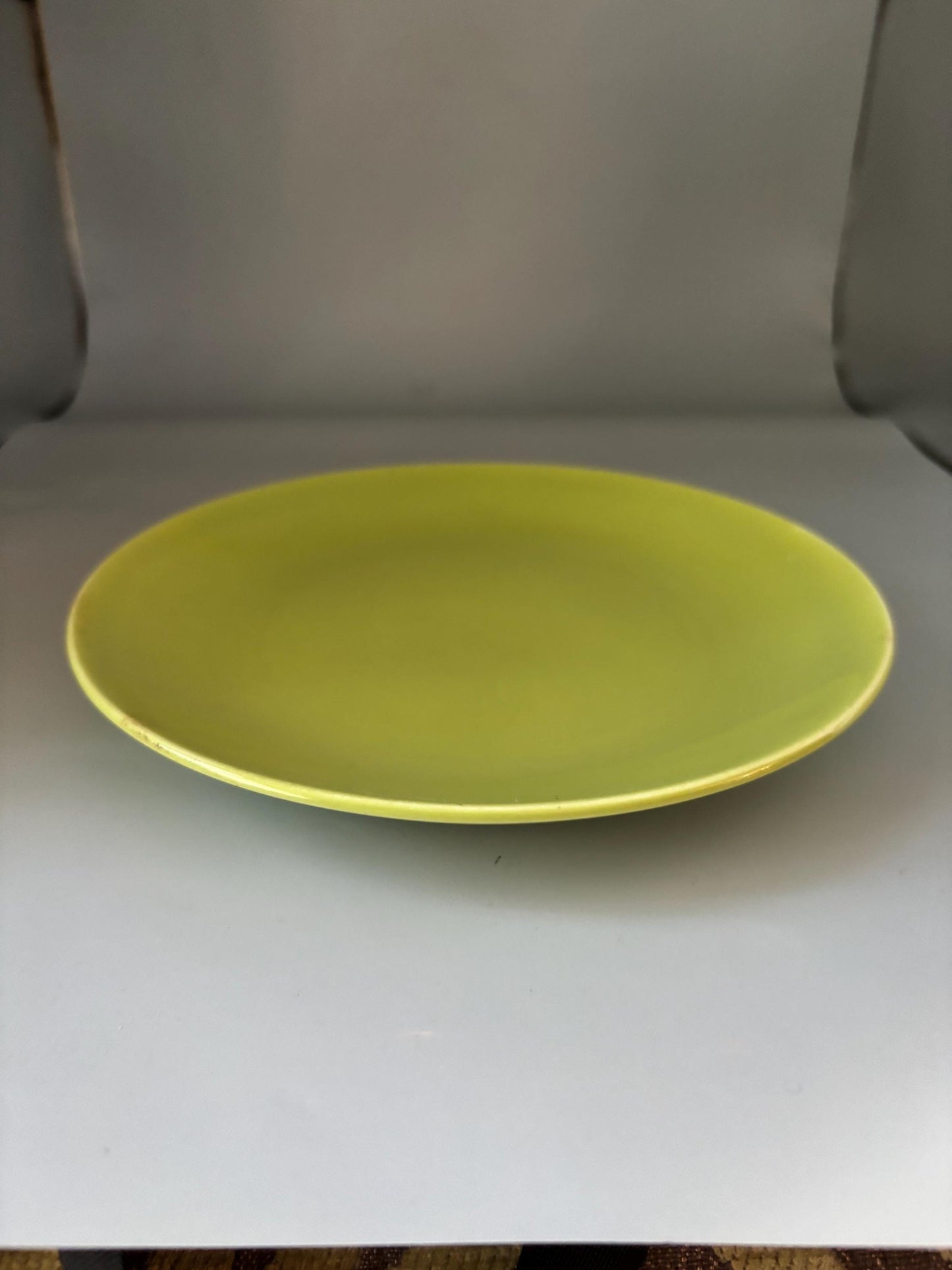 Vintage Homer Laughlin Rhythm Green Luncheon Plate Lover Antiques and Vintage