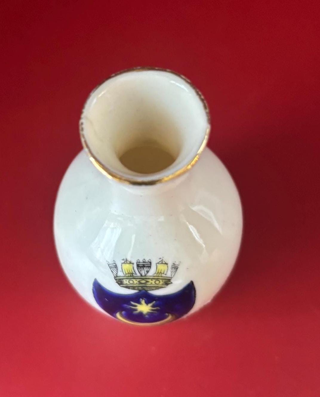 Vintage Crested British Porcelain Vase Lover Antiques and Vintage