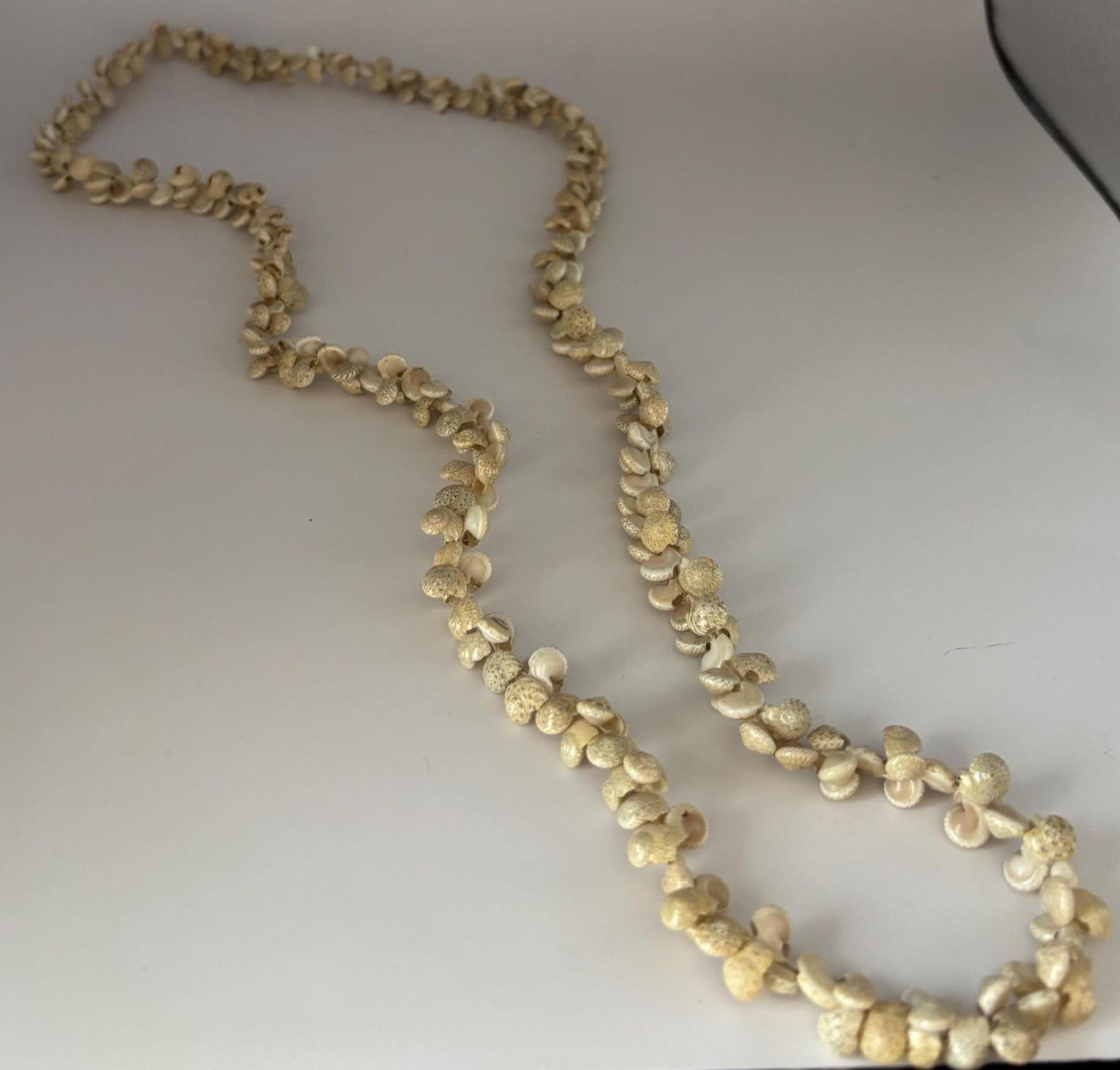 Vintage Hand Carved Bone Beaded Necklace Graduated Beads Lover Antiques and Vintage