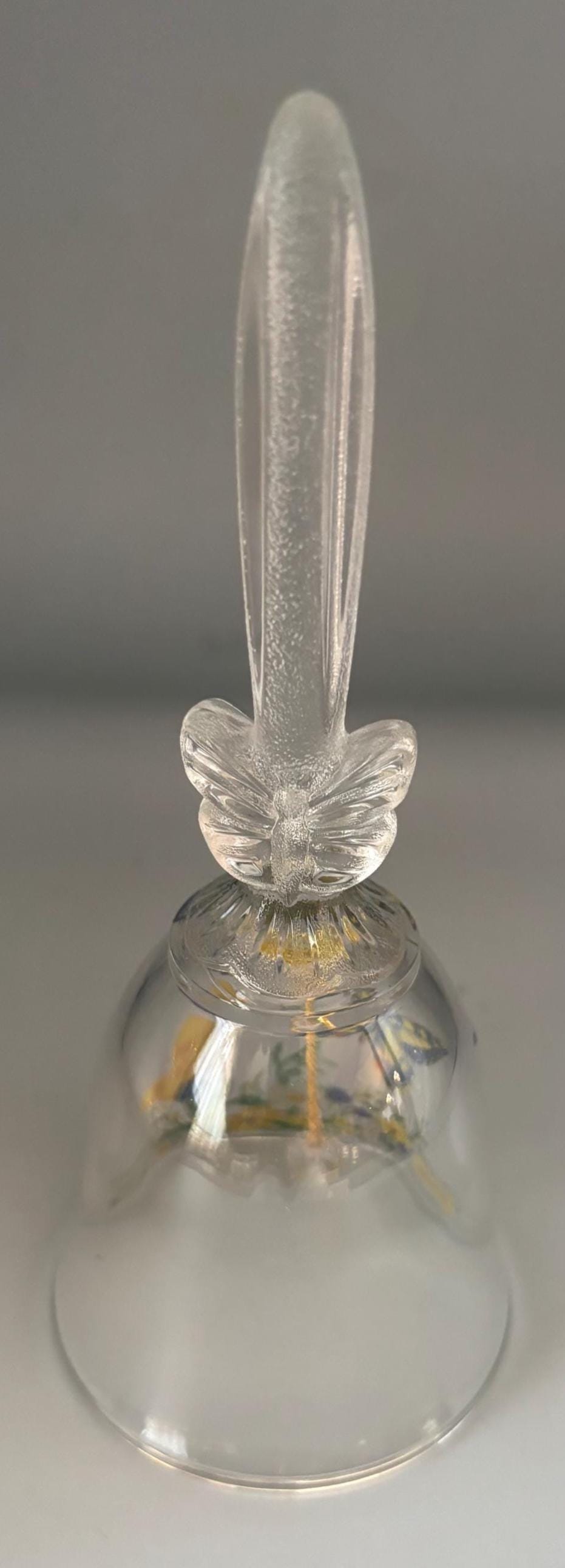 Vintage Crystal Avon Butterfly Glass Bell Lover Antiques and Vintage